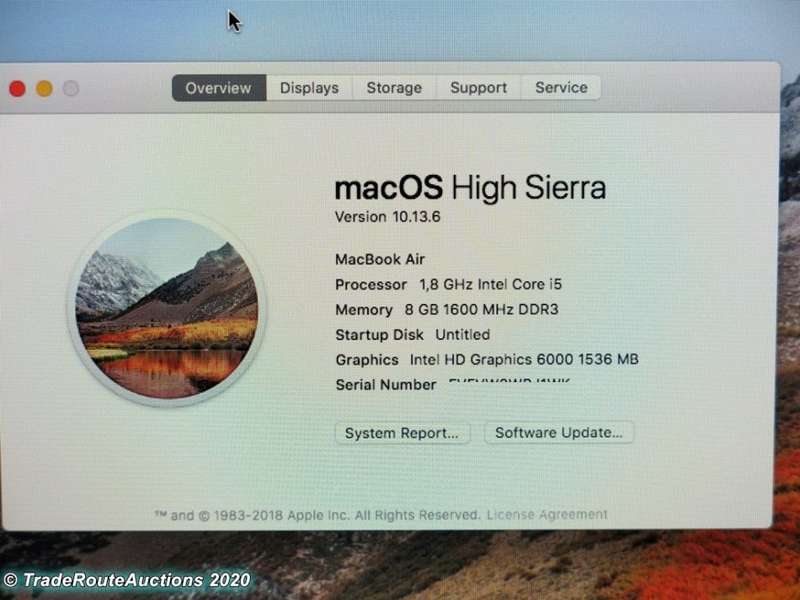 MacBook Air 13.3-inch | Core i5 1.8GHz | 8GB RAM | 128GB SSD MACBOOK AIR 13 INCH 2017 MODEL