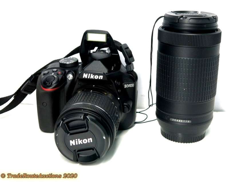 Nikon D3400 Camera & AF-P 18-55mm + AF-P DX 70-300mm F/4.5-6.3G ED VR Twin Lens KIT