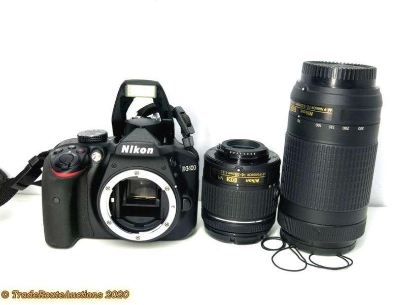 Nikon D3400 Camera & AF-P 18-55mm + AF-P DX 70-300mm F/4.5-6.3G ED VR Twin Lens KIT