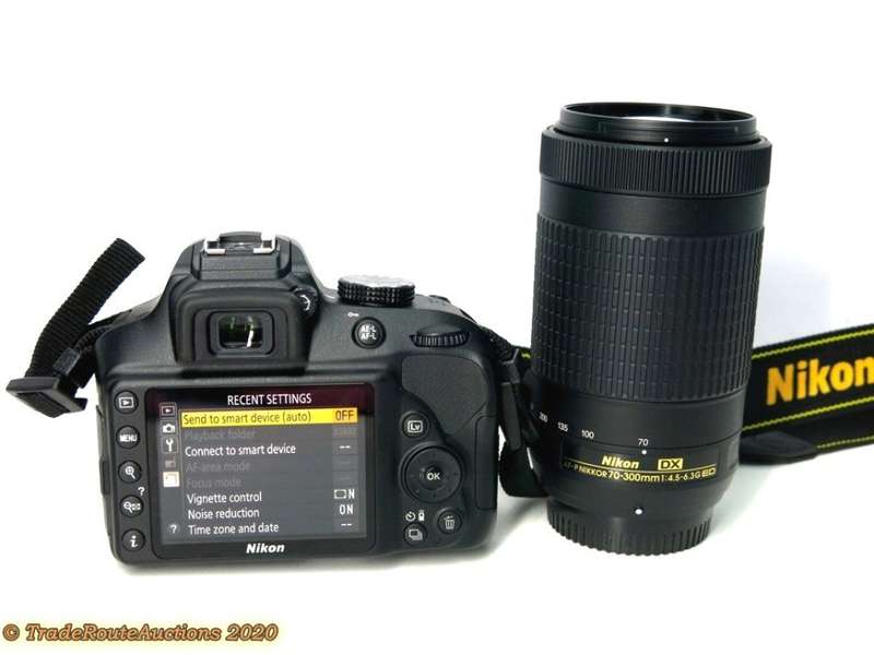 Nikon D3400 Camera & AF-P 18-55mm + AF-P DX 70-300mm F/4.5-6.3G ED VR Twin Lens KIT