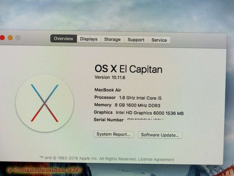 MacBook Air 13.3-inch | Core i5 1.8GHz | 8GB RAM | 128GB SSD MACBOOK AIR 13 INCH 2017 MODEL