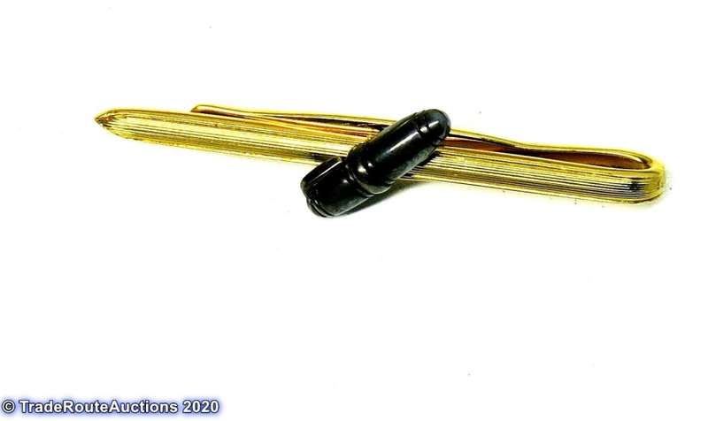 Montblanc Gold Pencil + Mont blanc Tie Clip set with generic Pouch