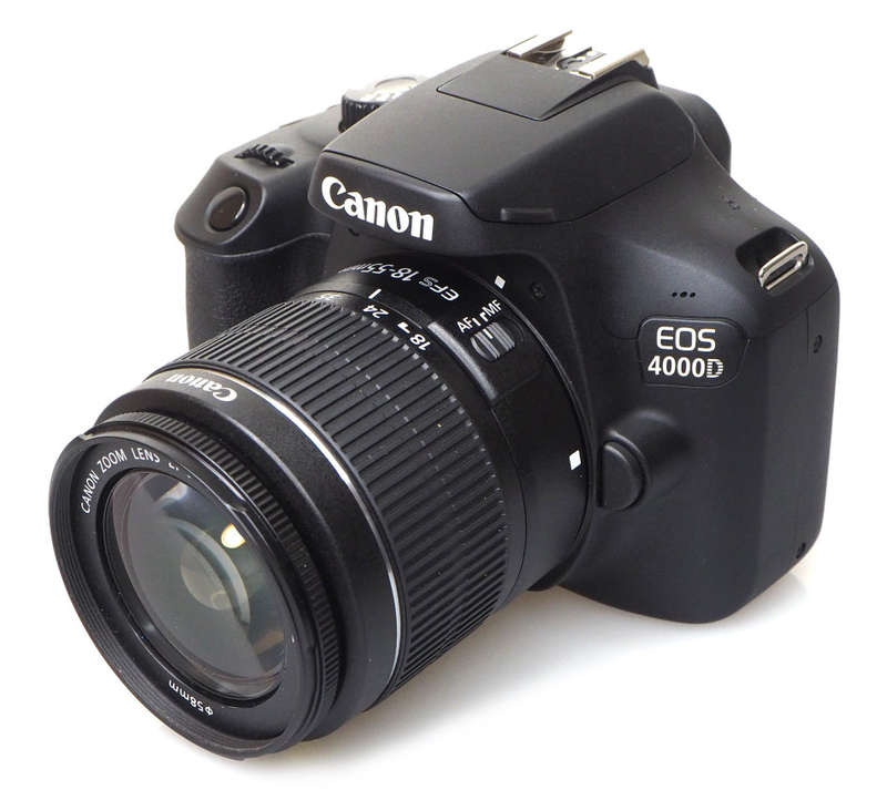 Canon 4000D DSLR Camera and EF-S 18-55 mm f/3.5-5.6 III Lens Kit