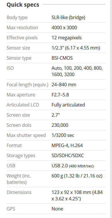 Canon SX40 HS Digital Camera | 35x Wide Angle Optical Image Stabilized Zoom | 2.7-Inch LCD