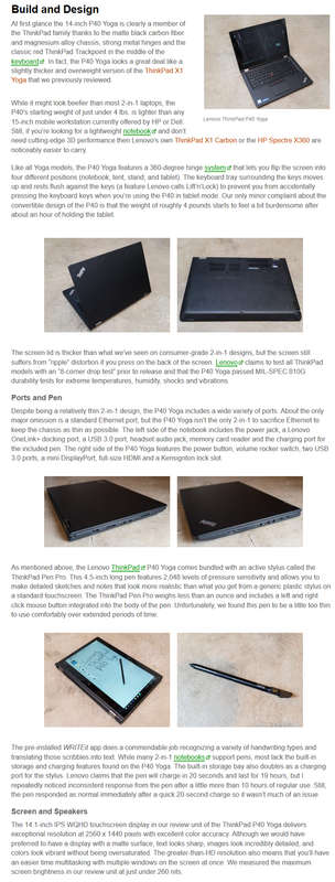 Lenovo ThinkPad P40 Yoga TouchScreen Mobile 2-in-1 Workstation Laptop
