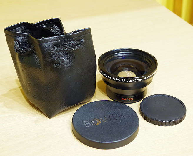 Bower Pro Digital HD DSLR MC AF 0.38 X 52mm Japan Optics - 52mm Screw mount Wide-angle Lens