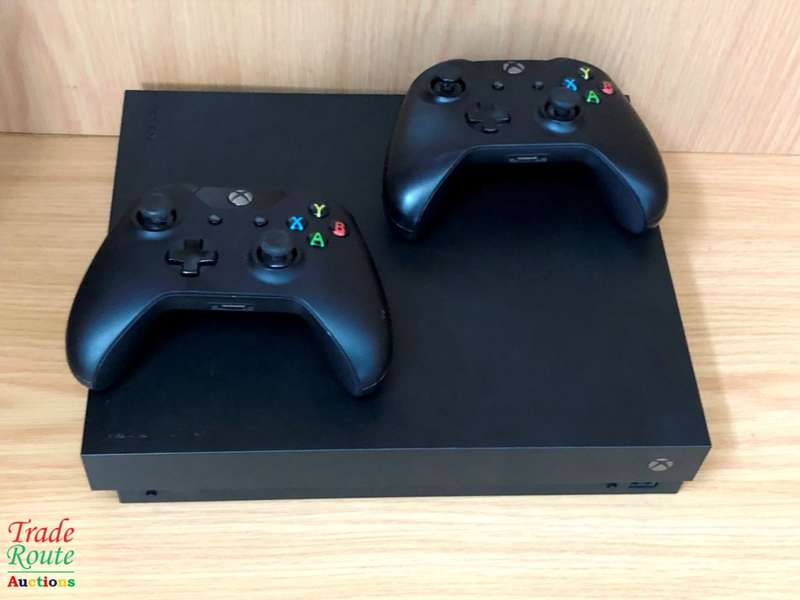 Microsoft Xbox One X 1TB Console (BLACK) Model 1787 + 2 X Wireless Controllers