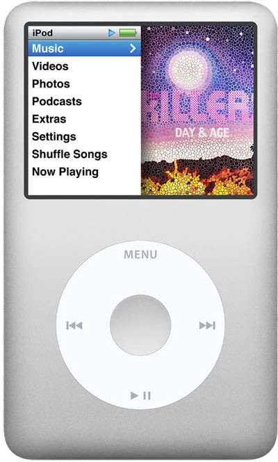 Apple IPod Classic 160GB [ MC293 ] [A1238] [7th Generation] ** IPOD 160GB SILVER 2.5" LCD Screen