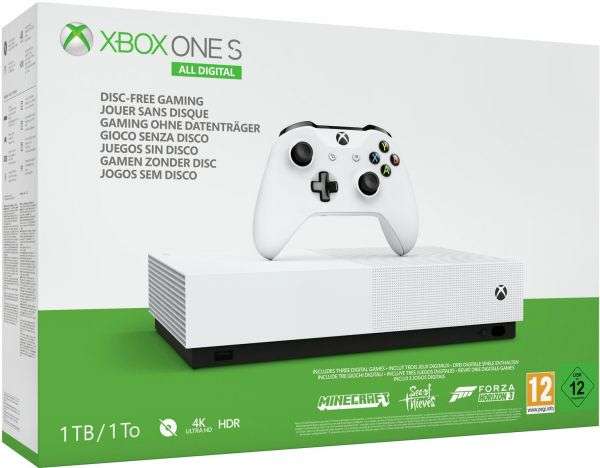 Xbox One S All-Digital Edition (WHITE) 1TB + 1 Controller (WHITE) - 1681 ALL DIGITAL