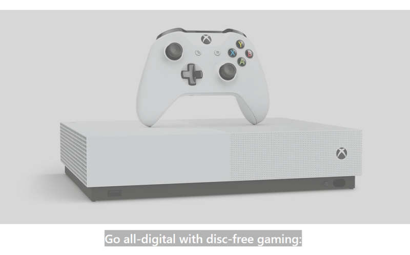 Xbox One S All-Digital Edition (WHITE) 1TB + 1 Controller (WHITE)