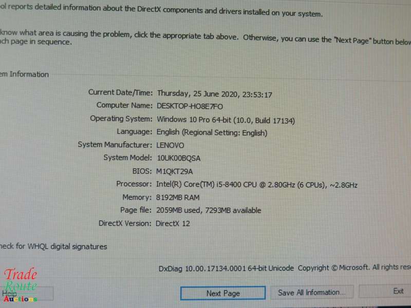 Lenovo V330-20ICB All-in-One Desktop PC Core i5-8400 / 8GB RAM / 1TB HDD / 19.5-inch HD+