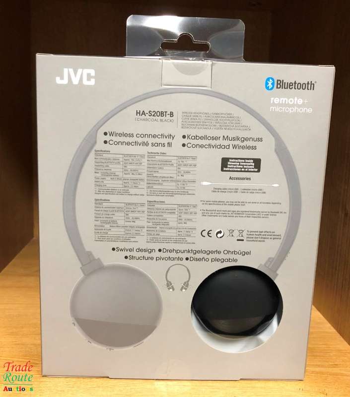 JVC HA-S20BT-A Wireless Adjustable Headband Bluetooth Headphones [COLOUR : CHARCOAL BLACK]