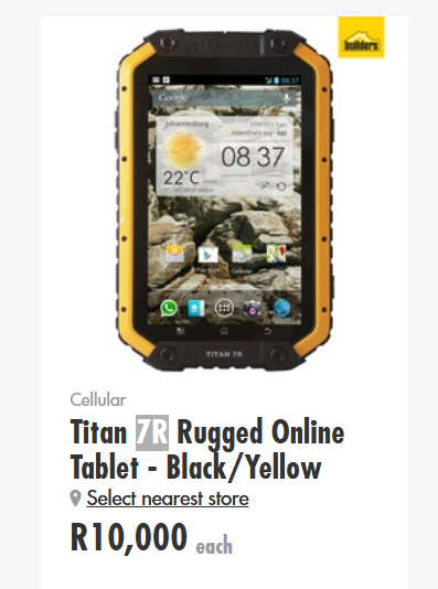 R8,500 *** CAT Titan 7R Rugged 3G Tablet [CELLPHONE]