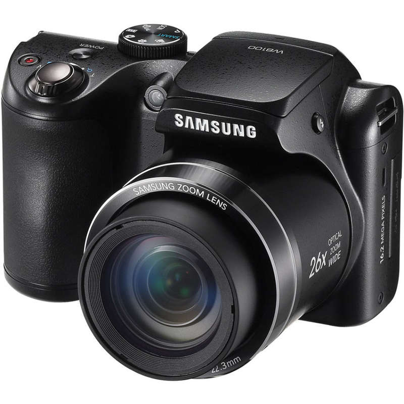 Samsung WB100 16.4MP Smart Camera with 26x Optical Zoom and 3-inch LCD in Black