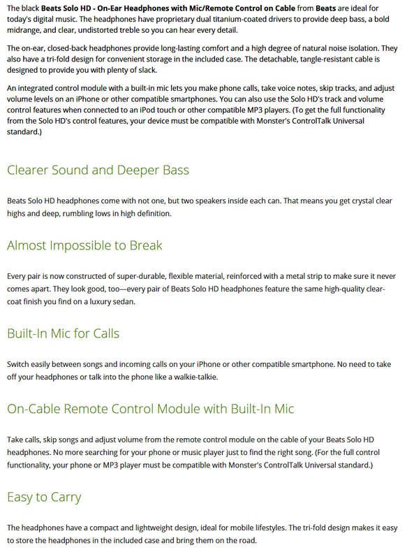 Beats beats solo HD Headphones