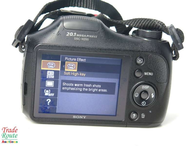 Sony Cybershot DSC-H200 Black 20.1MP 26X Optical SteadyShot image stabilization Digital Camera