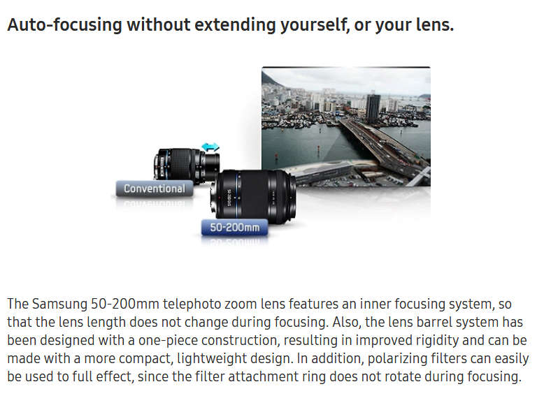 Samsung 50-200mm III f/4.0-5.6 ED OIS Lens for SAMSUNG NX DIGITAL CAMERAS