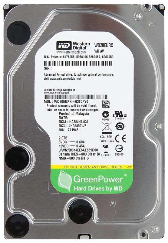 2TB HDD Western Digital 2000GB HARD DISK DRIVE