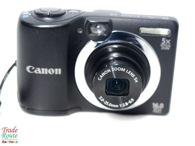 CANON PowerShot A1400 16.0 MP with 5x Digital IS Zoom 28mm Wide-Angle Lens - BLACK