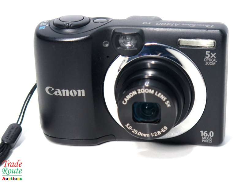 CANON PowerShot A1400 16.0 MP with 5x Digital IS Zoom 28mm Wide-Angle Lens - BLACK