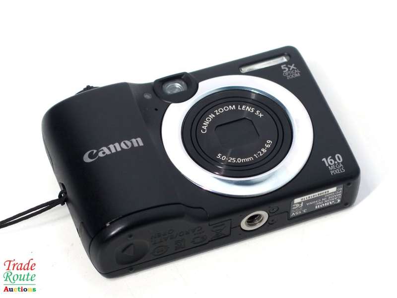 CANON PowerShot A1400 16.0 MP with 5x Digital IS Zoom 28mm Wide-Angle Lens - BLACK