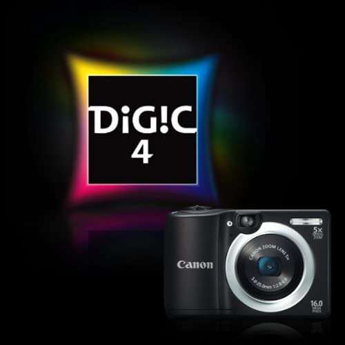 CANON PowerShot A1400 16.0 MP with 5x Digital IS Zoom 28mm Wide-Angle Lens - BLACK