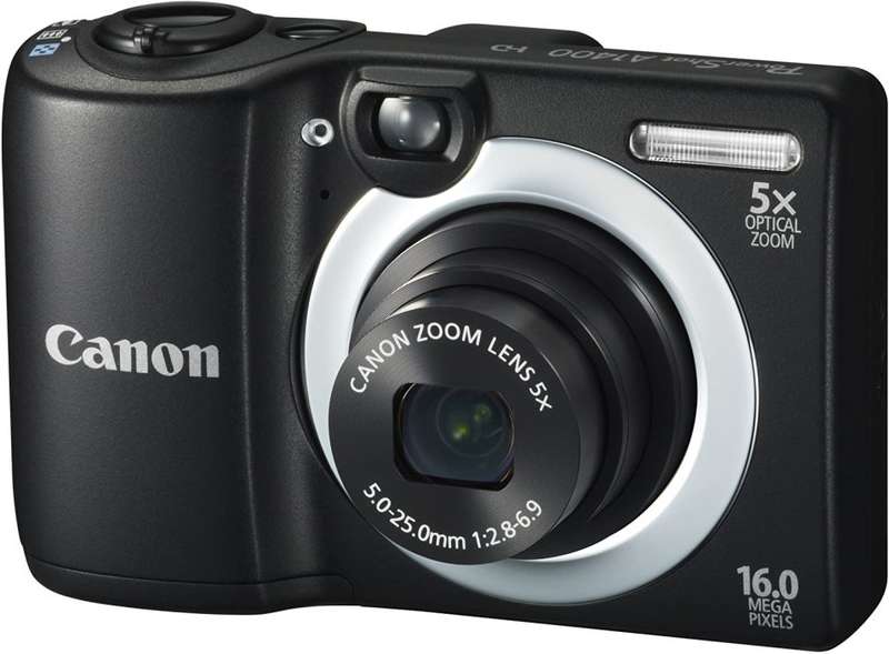 CANON PowerShot A1400 16.0 MP with 5x Digital IS Zoom 28mm Wide-Angle Lens - BLACK
