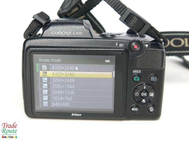 Nikon Coolpix L310 14.1MP Digital Camera with 21x Optical Zoom - BLACK