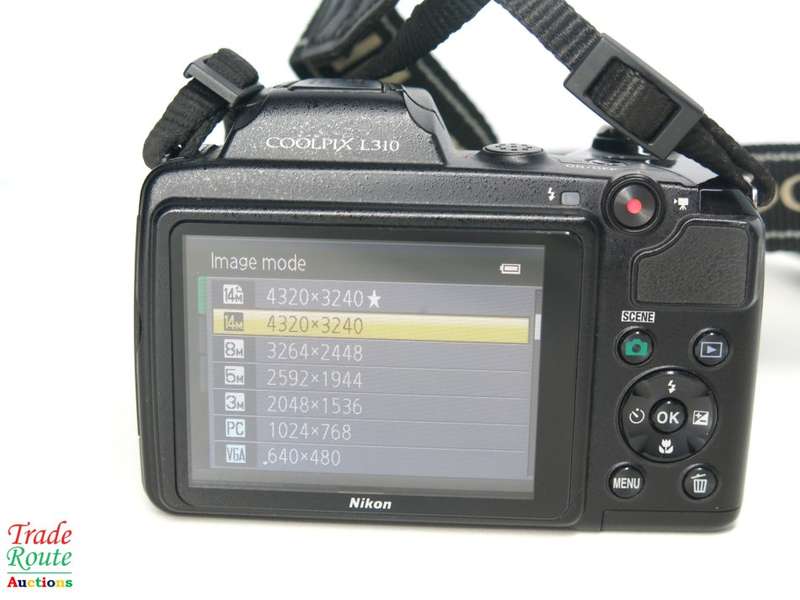 Nikon Coolpix L310 14.1MP Digital Camera with 21x Optical Zoom - BLACK
