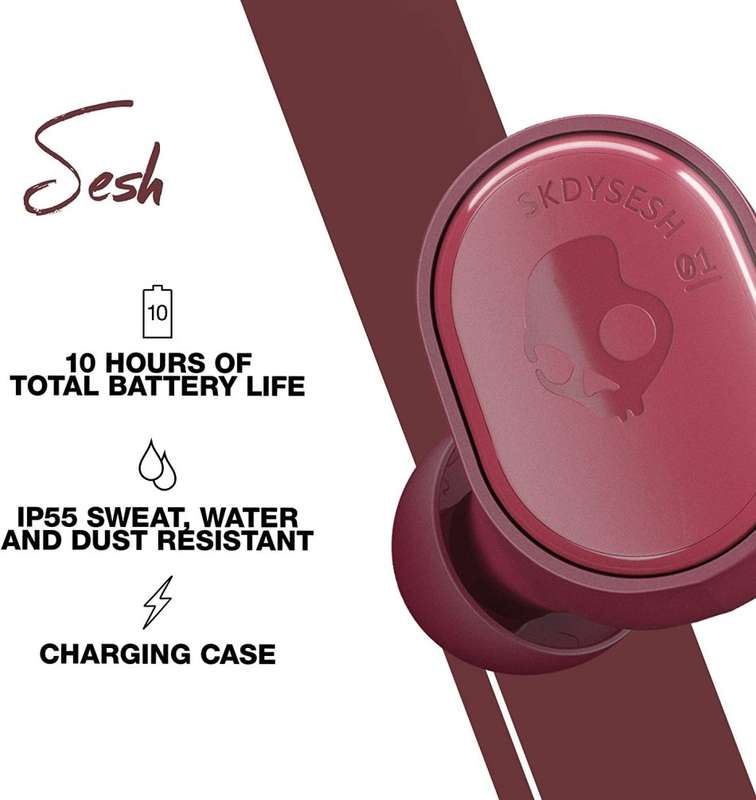 Skullcandy Sesh True Wireless In-Ear Earbud Earphones (Moab Red)