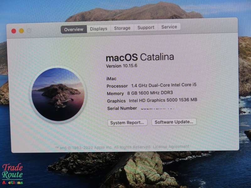 Apple iMAC | 21.5 INCH | Core i5 1.4GHz | 8GB RAM | 500GB HDD | Intel HD Graphics ** ULTRASLIM