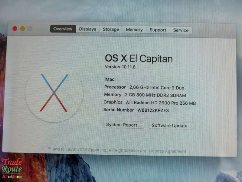 iMac 20-Inch "Core 2 Duo" 2.66 - All in One Desktop - ATI Radeon Graphics