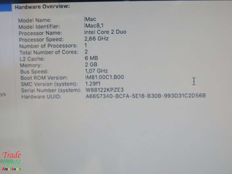 iMac 20-Inch "Core 2 Duo" 2.66 - All in One Desktop - ATI Radeon Graphics