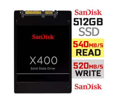 512GB SSD - SanDisk X400 | 512GB SSD | Solid State Drive | SATA 6Gb/s | 7mm | 2.5 "