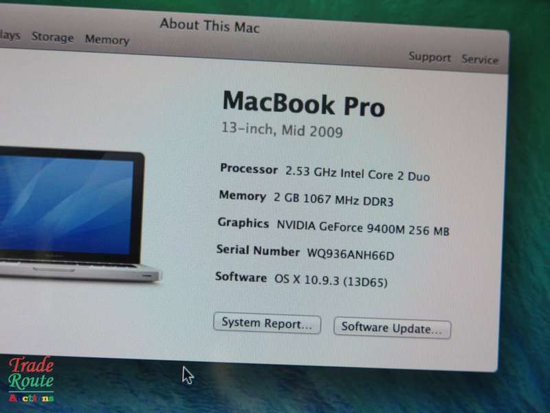 MacBook Pro 13.3-inch | Core 2 DUO | 2GB RAM | 320GB HDD | INTEL HD GRAPHICS