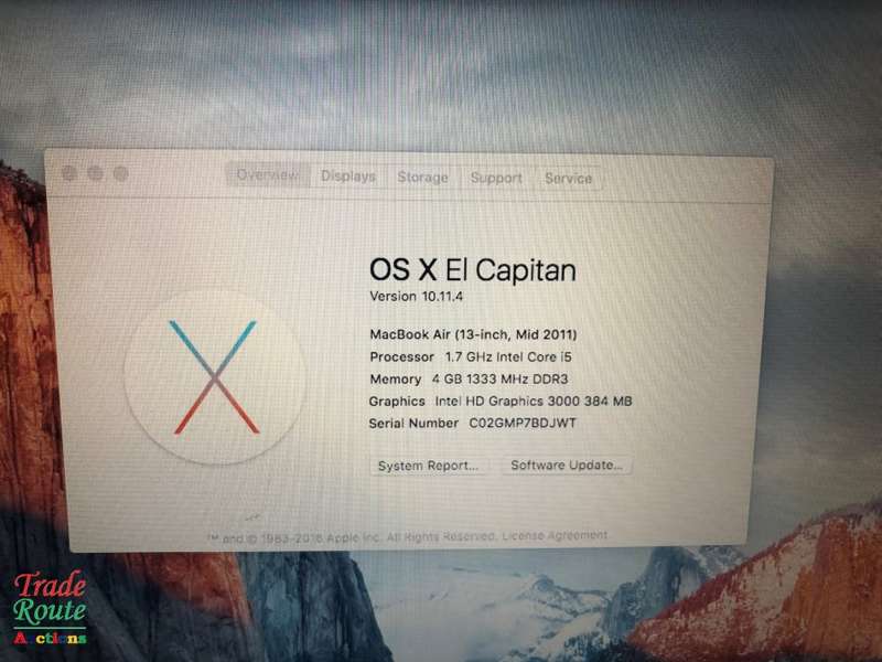 READ ** Apple MacBook Air 13.3-inch | Core i5 1.7GHz | 4GB RAM | 128GB SSD FLASH