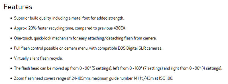 Canon Speedlite 430EX II Flash for Canon EOS DIGITAL SLR Cameras *** BARGAIN ** Fits all CANON DSLRs