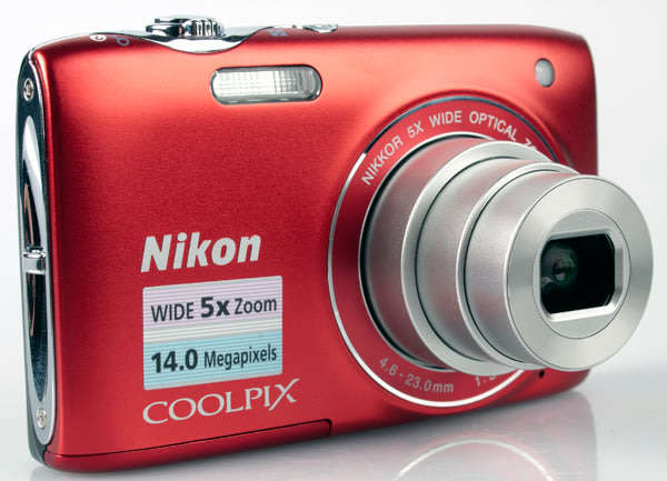 Nikon COOLPIX S3100 14 MP Digital Camera with 5x NIKKOR Wide-Angle Optical Zoom Lens - RED