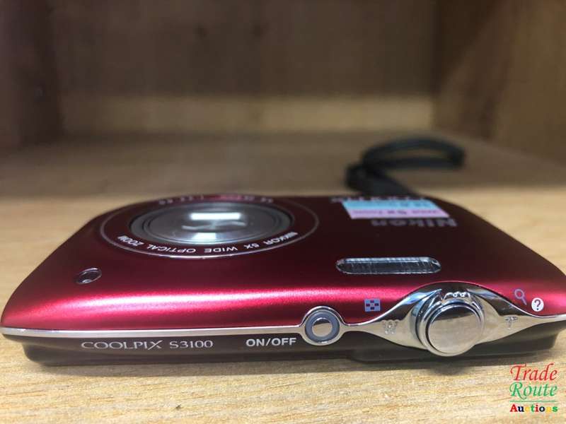 Nikon COOLPIX S3100 14 MP Digital Camera with 5x NIKKOR Wide-Angle Optical Zoom Lens - RED