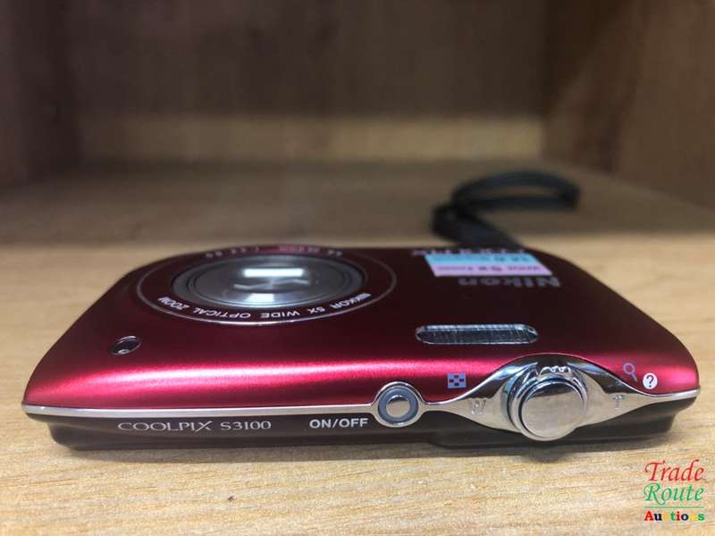 Nikon COOLPIX S3100 14 MP Digital Camera with 5x NIKKOR Wide-Angle Optical Zoom Lens - RED