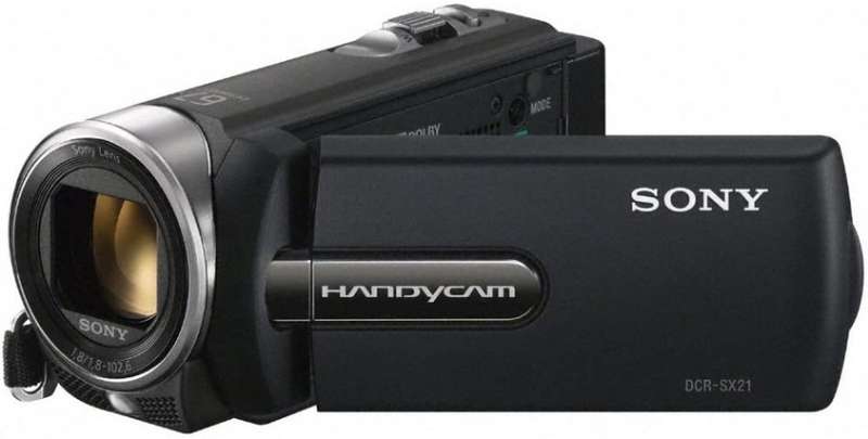 SONY DCR-SX21 CAMCORDER, 67X EXTENDED ZOOM - BLACK