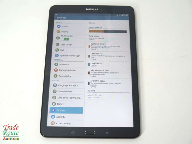 SAMSUNG GALAXY TAB E | 3G + WIFI | 8GB |BLACK | 9.6" | SM-T561 | 1200 x 800 Pixels