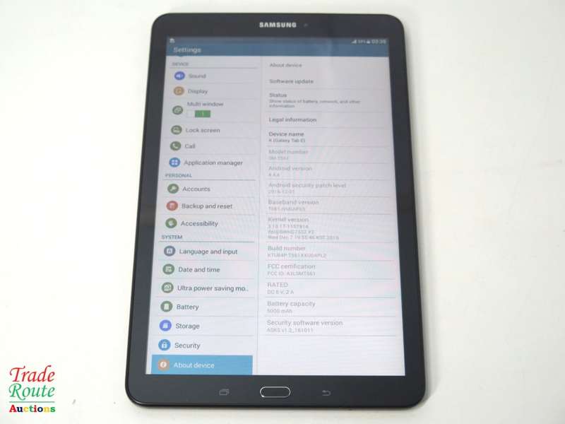 SAMSUNG GALAXY TAB E | 3G + WIFI | 8GB |BLACK | 9.6" | SM-T561 | 1200 x 800 Pixels