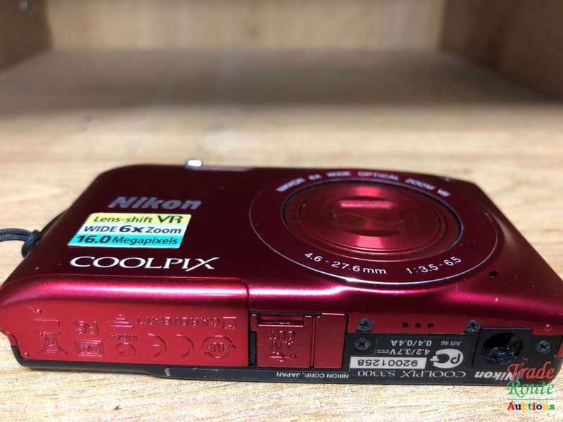 Nikon COOLPIX S3300 16 MP Digital Camera with 6x Zoom NIKKOR Glass Lens and 2.7-inch LCD (Red)