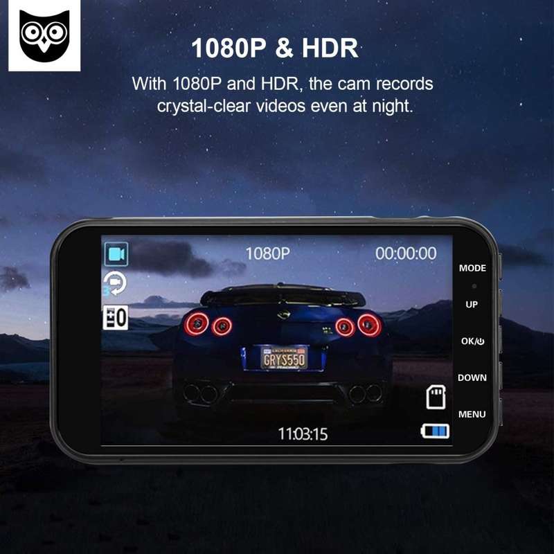 GELOO - Dash Cam GELOO 1080P 4.0 Inch [Mount not Included]