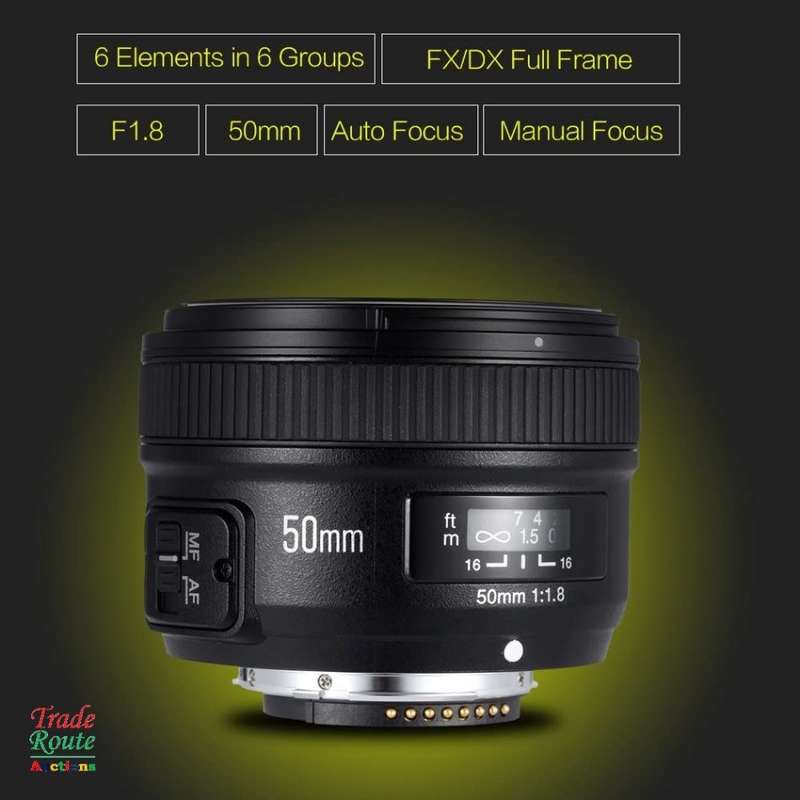 Yongnuo YN 50mm f/1.8 Lens for Nikon F - Fits Nikon DSLR Cameras YN50MM F1.8N [PRIME LENS]