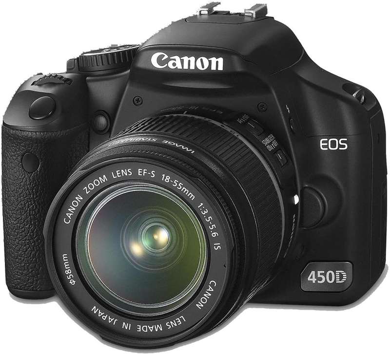 Canon EOS 450D DigitalSLR camera 12.2 Megapixels with Canon 18-55mm Lens Kit