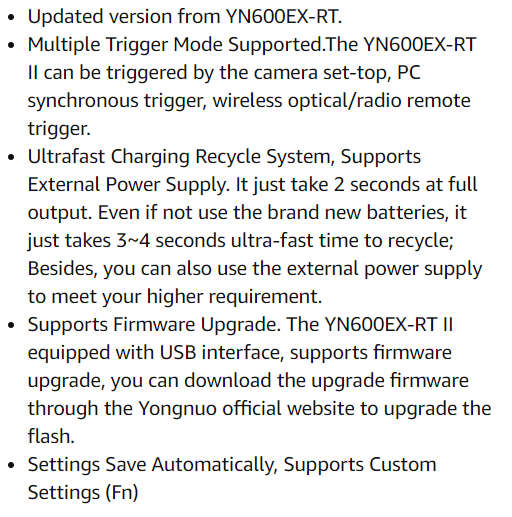YONGNUO YN600EX-RT II Wireless Flash Speedlite with Optical Master and TTL HSS for Canon