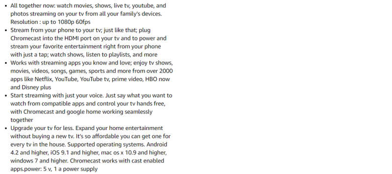Google Chromecast (3rd Generation) - Charcoal - Boxed