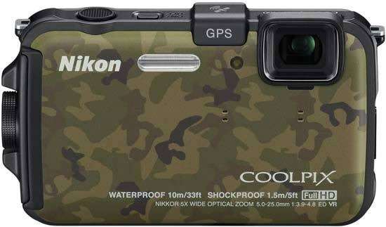 Nikon COOLPIX AW100 16 MP CMOS Waterproof Digital Camera with GPS and Full HD 1080p Video